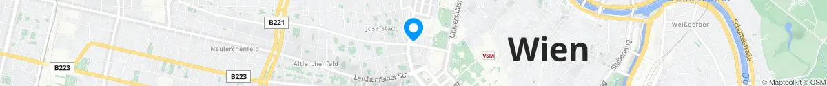 Kartendarstellung des Standorts für Rathaus-Apotheke in 1010 Wien
